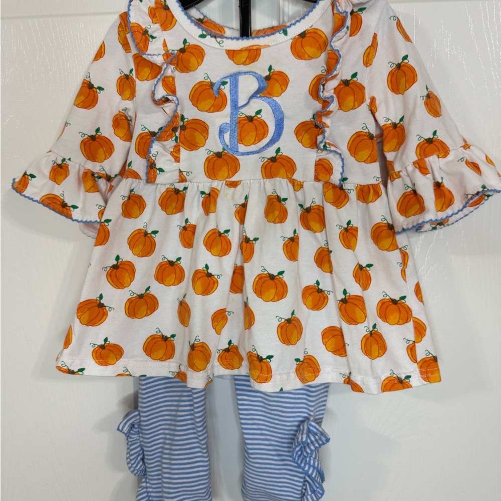 Pumpkin Print Kids Matching Set